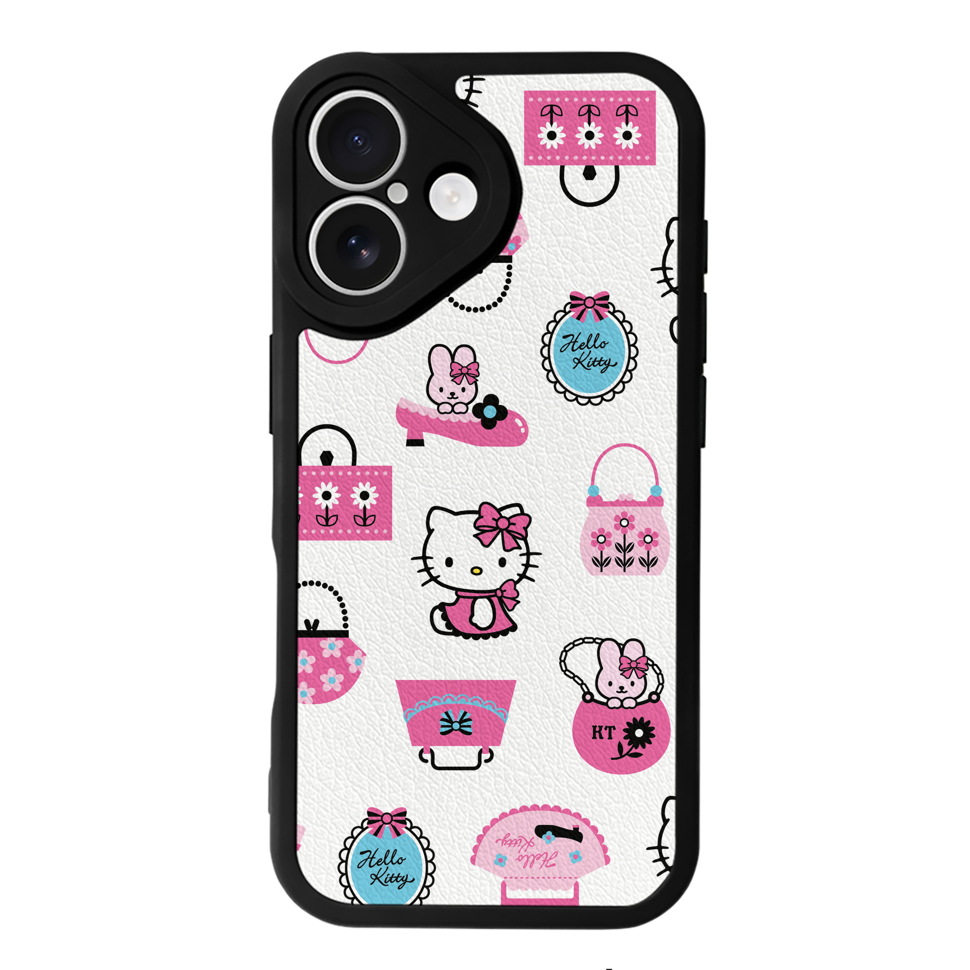 （画像用） Hello Kitty ハローキティ 【iPhone 16シリーズ対応】シリコンスマホケース（レザー調） 材質：シリコン